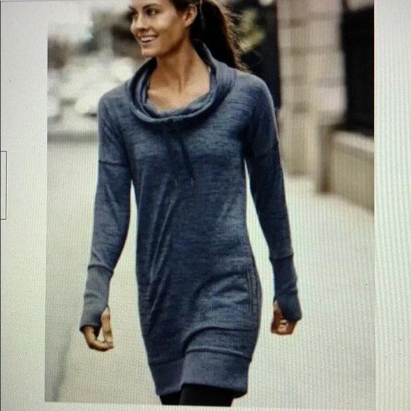 Athleta Dresses & Skirts - Athleta Sport It Cowl Neck Sweater Dress Large